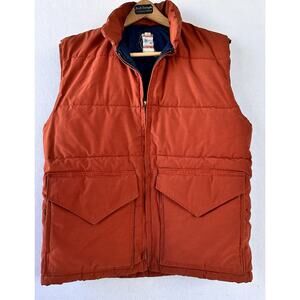 VTG Down Puffer Vest Retro Hunting Work Full Zip Pockets Men’s Medium